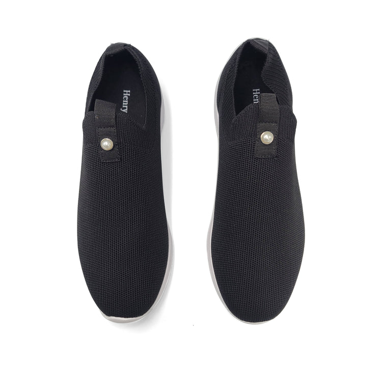 Henry Ferrera Mara Black Sock Sneaker