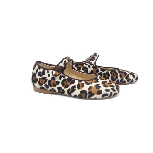 Brunellis Leopard Pony Hair Mary Jane