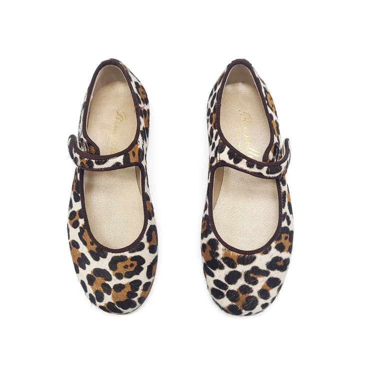 Brunellis Leopard Pony Hair Mary Jane