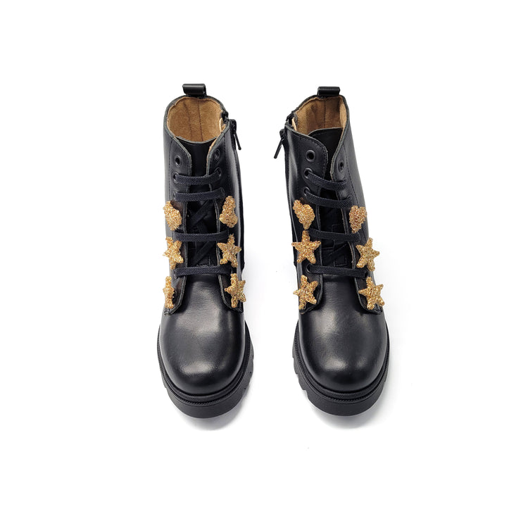 Confetti Black Gold Charm Boot 3540