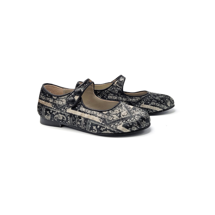 LMDI Black Paisley Design Mary Jane 139319