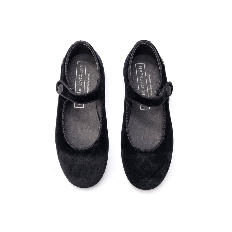 Maria Catalan Black Velvet Mary Jane 380609