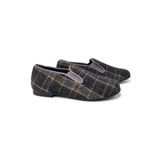 Andanines Gray Brown Plaid Smoking Shoe 182447