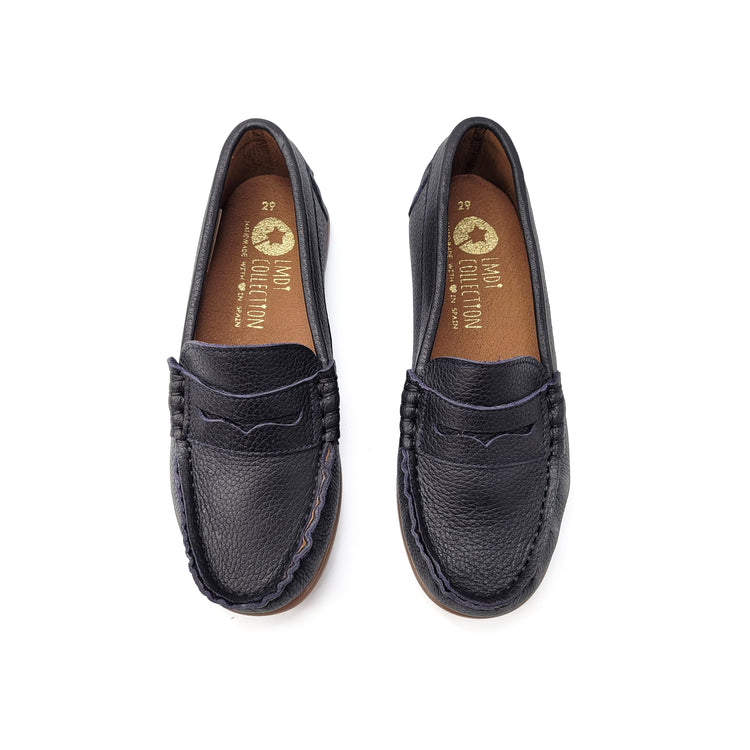 LMDI Navy Pebble Penny Loafer