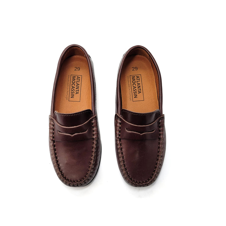 Atlanta Mocassin Brown Sierra Penny Loafer 032