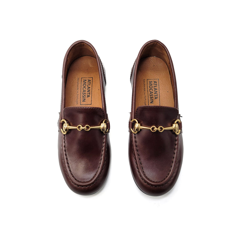 Atlanta Mocassin Brown Sierra Buckle Loafer 19014