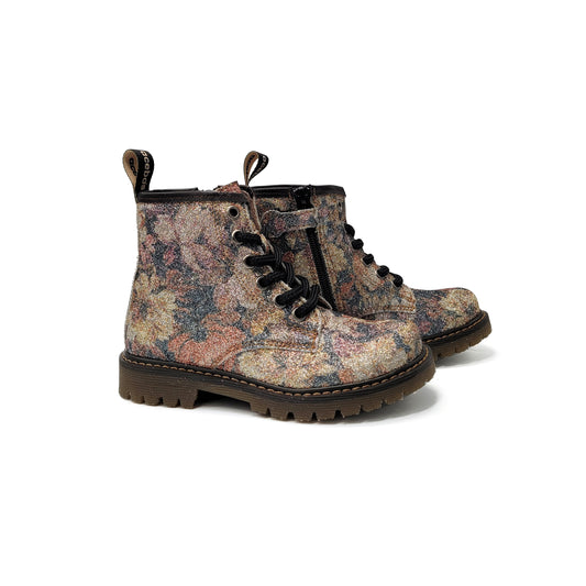 Acebos Flower Glitter Combat Boot 5360