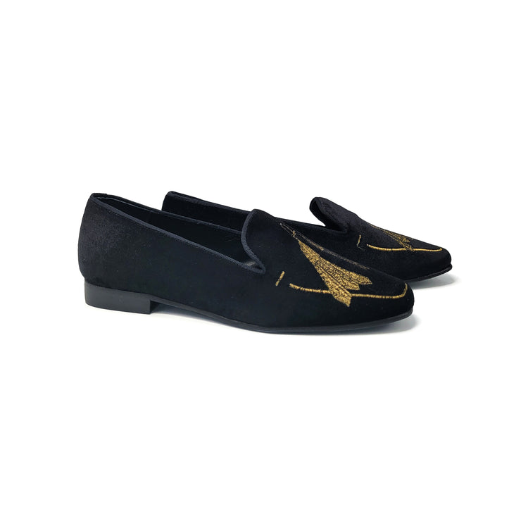 Ruth Secret Black Tassel Slip On 2645