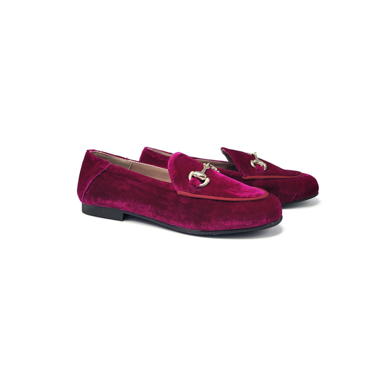 Ruth Secret Fuchsia Velvet Chain Slip On 3655