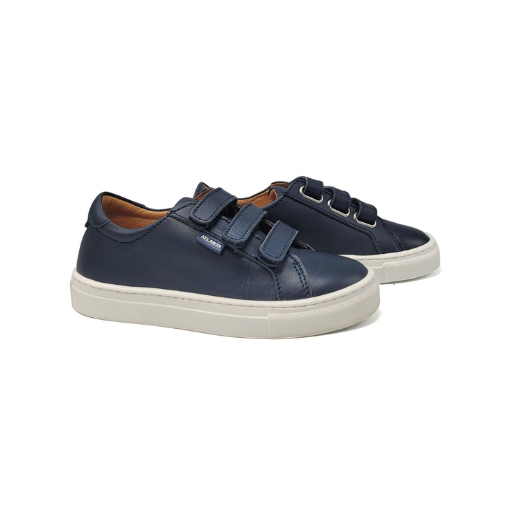 Atlanta Mocassin Navy Velcro Sneaker 523