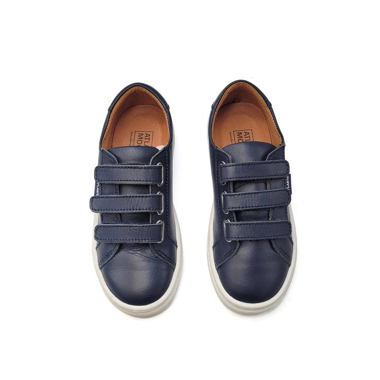 Atlanta Mocassin Navy Velcro Sneaker 523