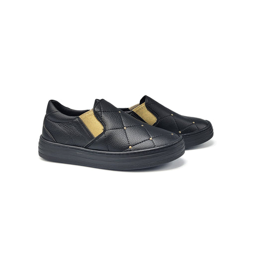 Maria Catalan Black Gold Dot Slip On Sneaker 605916