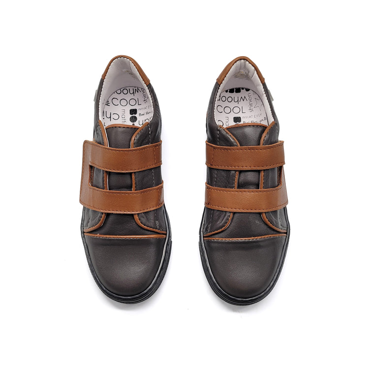 Bo-Bell Spider Grey Cognac Velcro Sneaker