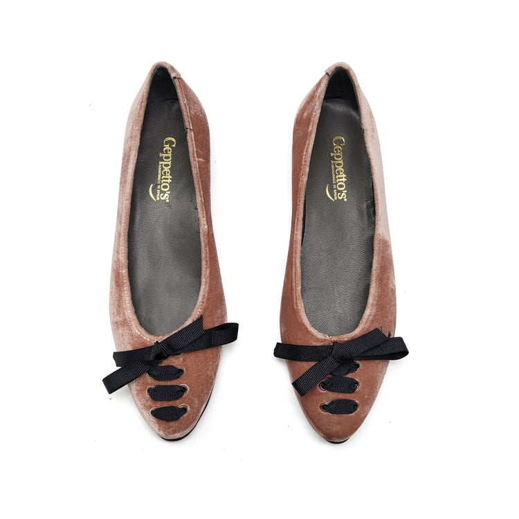 Geppettos Blush Velvet Ballet Flat 102161