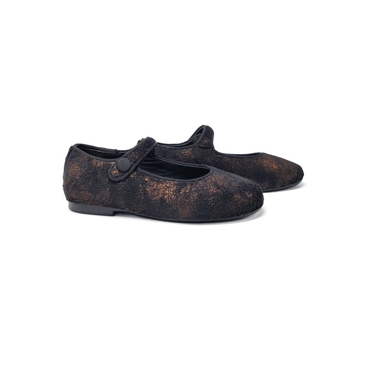 Brunellis Black Copper Velvet Mary Jane S-21