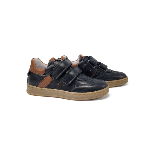 Bo-Bell Euro Black Cognac Velcro Sneaker