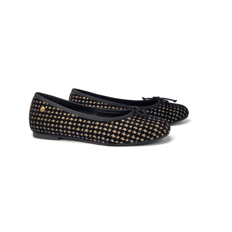 Manuela De Jaun Black Gold Houndstooth Ballet S2373