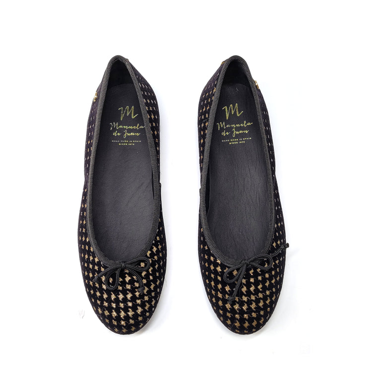 Manuela De Jaun Black Gold Houndstooth Ballet S2373