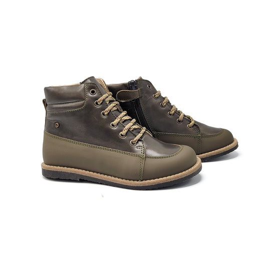 Manuela De Juan Army Green Boot S3071