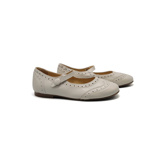 Brunellis Light Beige Wingtip Mary Jane S24