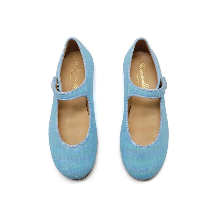 Brunellis Blue Iridescent Mary Jane S-21