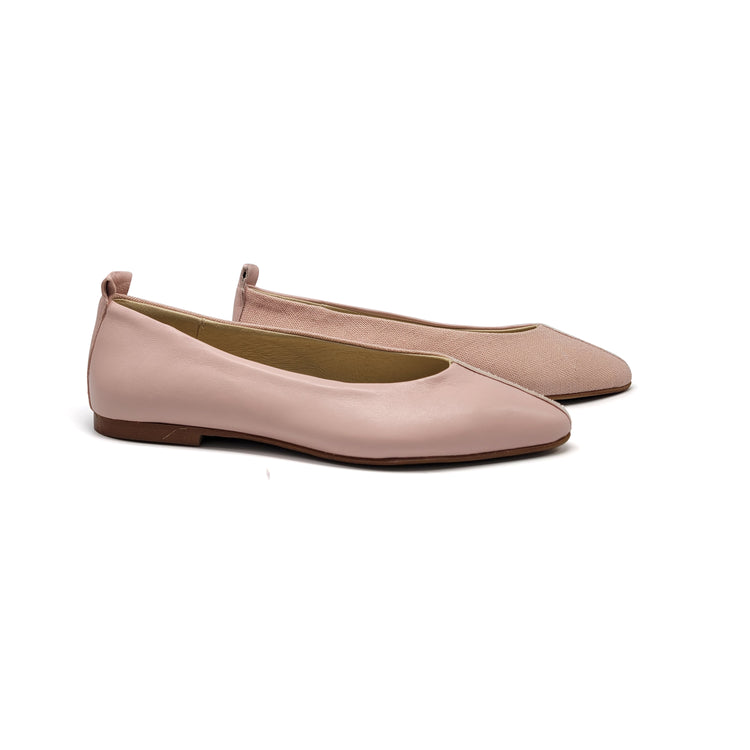 Blublonc Manda Powder Pink Two Toned Pointed Ballet Flat