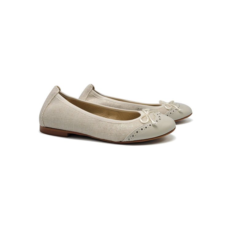 BLUBLONC Lilly Bone (Off white) Wingtip Ballet