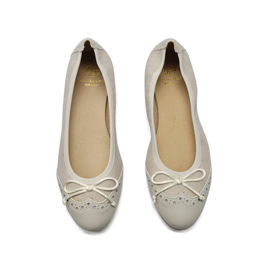 BLUBLONC Lilly Bone (Off white) Wingtip Ballet