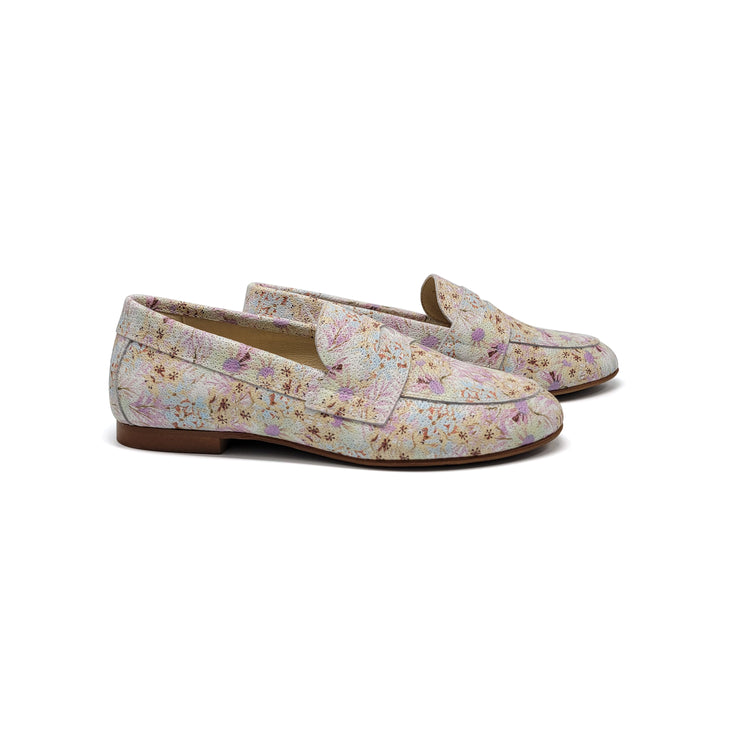 Blublonc Caylee Pastel Flowers Penny Loafer