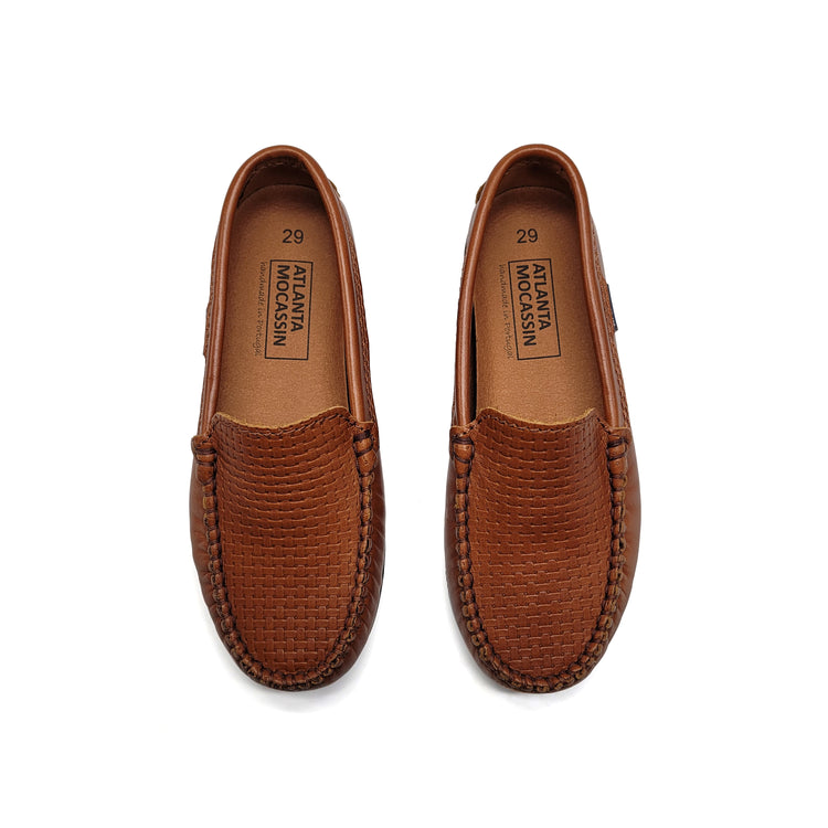 Atlanta Mocassin Tawny Cognac Basket Loafer 015