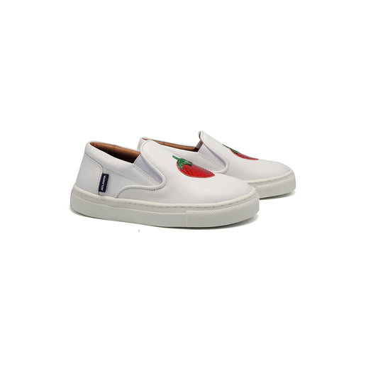 Atlanta Mocassin White Strawberry Slip On Sneaker 678