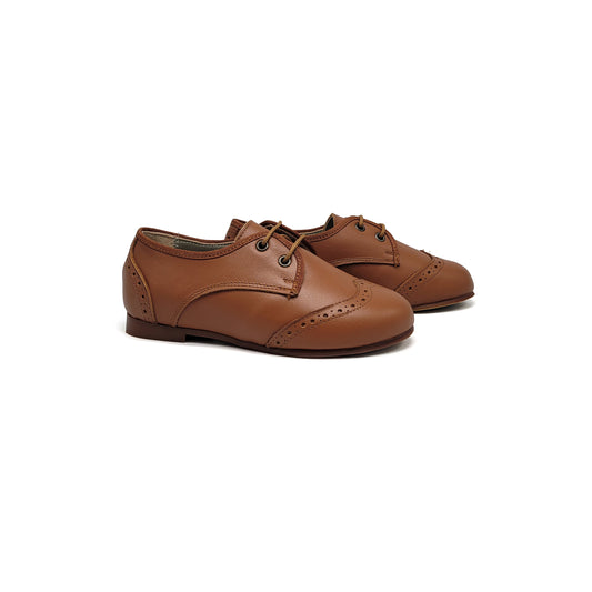 LMDI Blucher Cognac Wingtip Lace Oxford