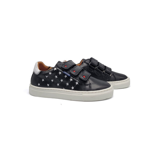 Atlanta Mocassin Black Red Stars Velcro Sneaker 104