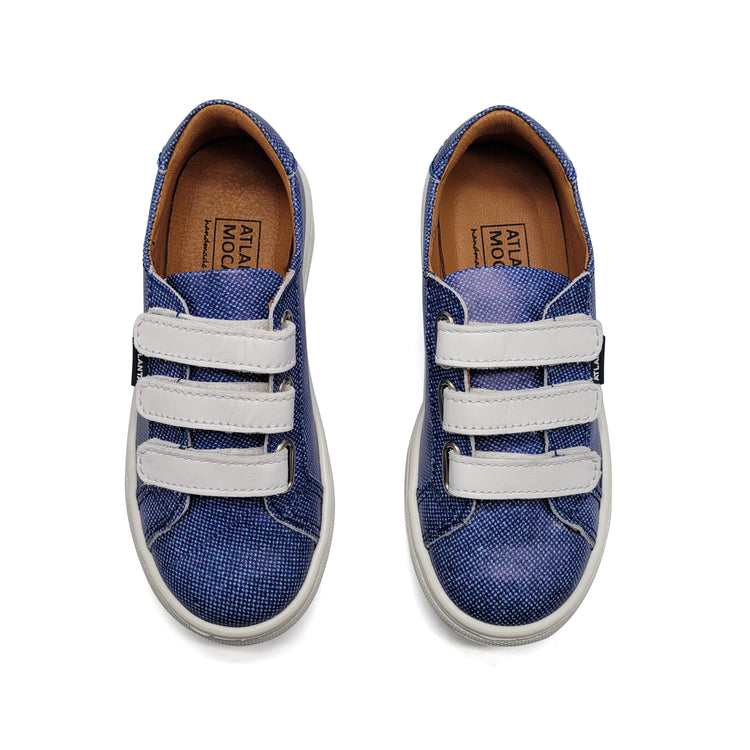 Atlanta Mocassin Denim Velcro Sneaker 523