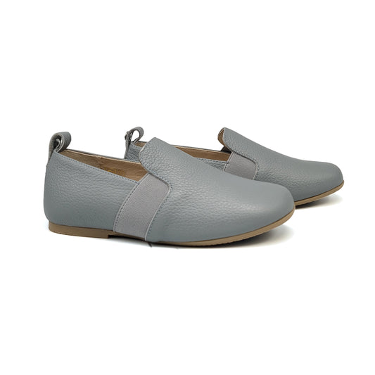 Manuela De Juan Light Grey Pebble Smoking Shoe S2977