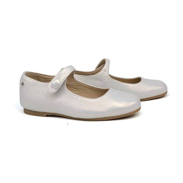 Manuela De Juan Iridescent Silver Mary Jane S2970