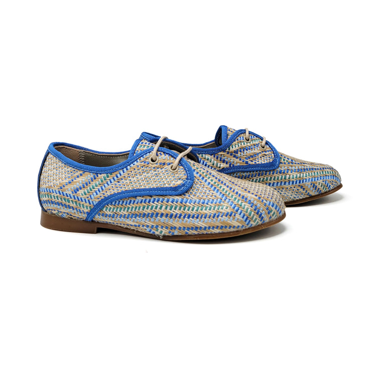 LMDI Blucher Blue Rafia Lace Dress Shoe