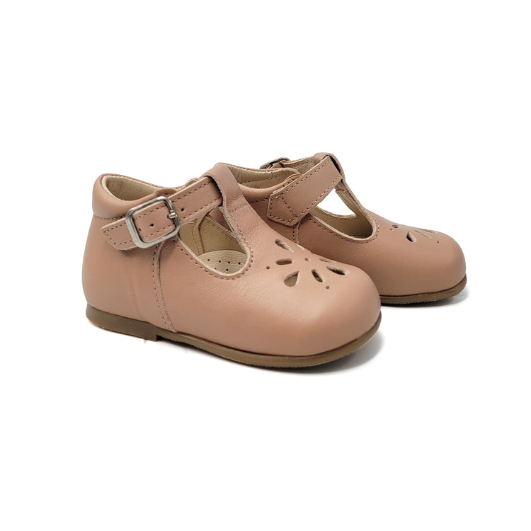 Blublonc Briana Pink Nude T-Strap First Walker