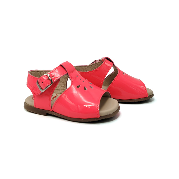 Blublonc Bonita Neon Pink Patent Sandal