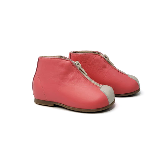 Blublonc Ben Pink Punch Zipper Baby Bootie