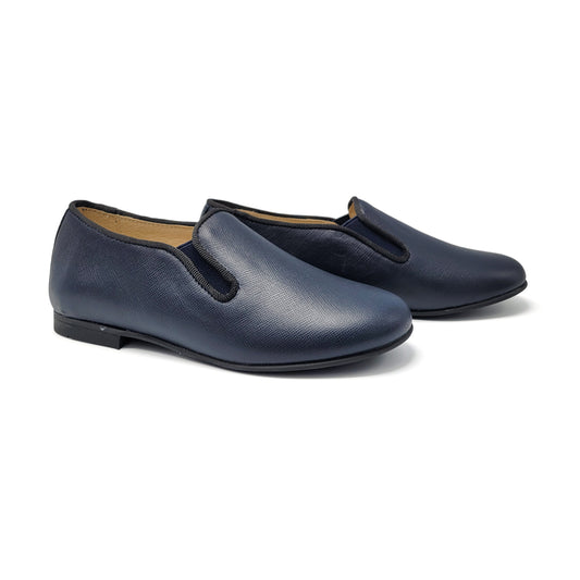 Andanines Navy Saffiano Smoking Shoe 182447