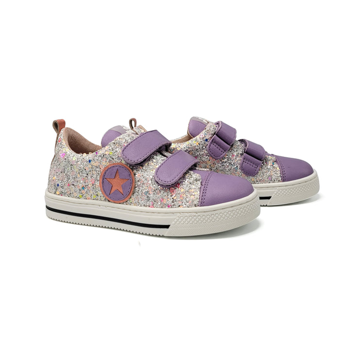 Acebos Lilac Glitter Velcro Sneaker 5603