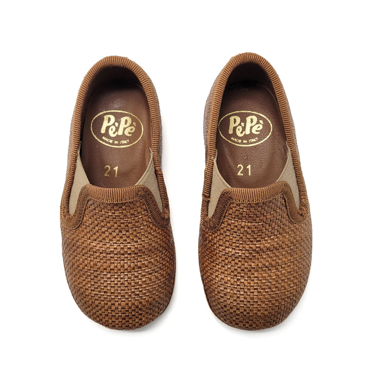 Pepe Brown Basket Soft Sole Smoking Shoe 280