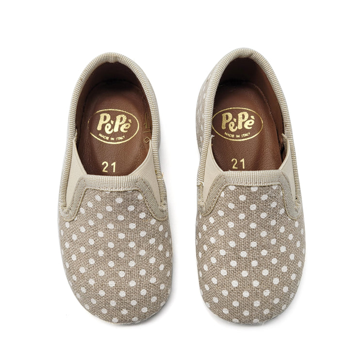 Pepe Canvas Polka Dot Soft Sole Smoking Shoe 280