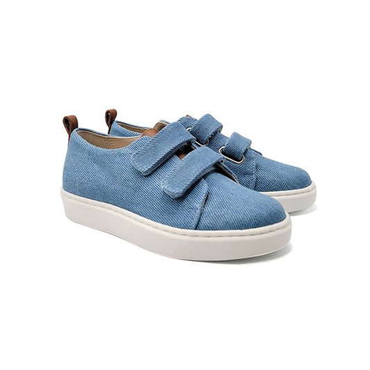 Manuela De Juan Sky Blue Jeans Velcro Sneaker S3115