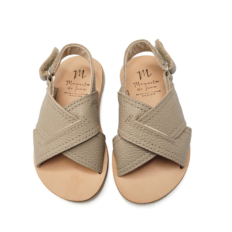 Manuela De Juan Taupe Sandal S2149