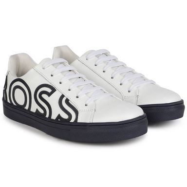 Hugo Boss White Navy Logo Lace Sneaker J29330