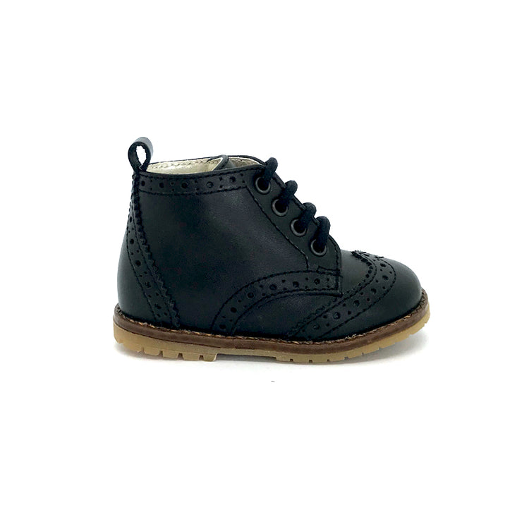 The Eugens Alexis Black Wingtip Lace up Bootie