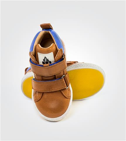 Acebos Cognac Navy Detail First Walker Toddler Sneaker 3040