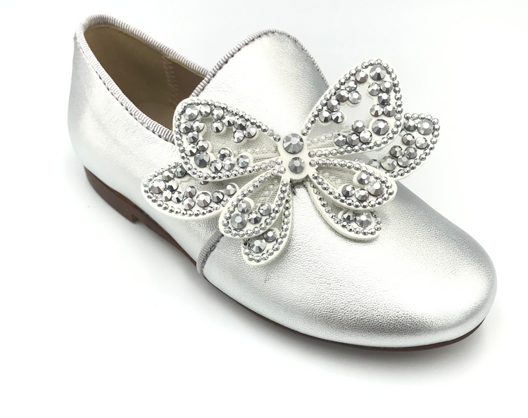 Papanatas Silver Butterfly Slip On Loafer 6957AA